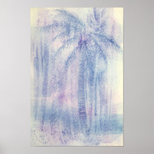 Poster Aquarelle marine de Palm Abstrait