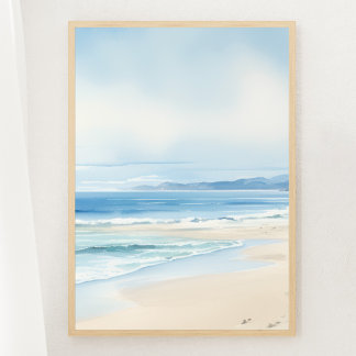 Poster Aquarelle minimaliste Paysage marin Imprimer 3 sur