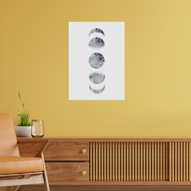 Poster Aquarelle Moon Imprimer l'affiche (Salon 2)