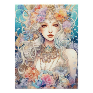 Poster Aquarelle mystérieuse