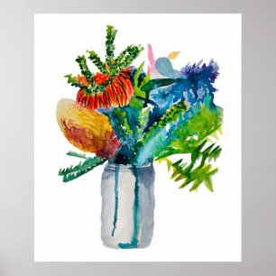 Poster Aquarelle Native Australian Flowers