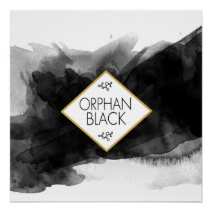 Poster Aquarelle noire noire orpheline