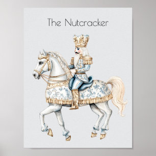 Poster Aquarelle Nutcracker Ballet Noël