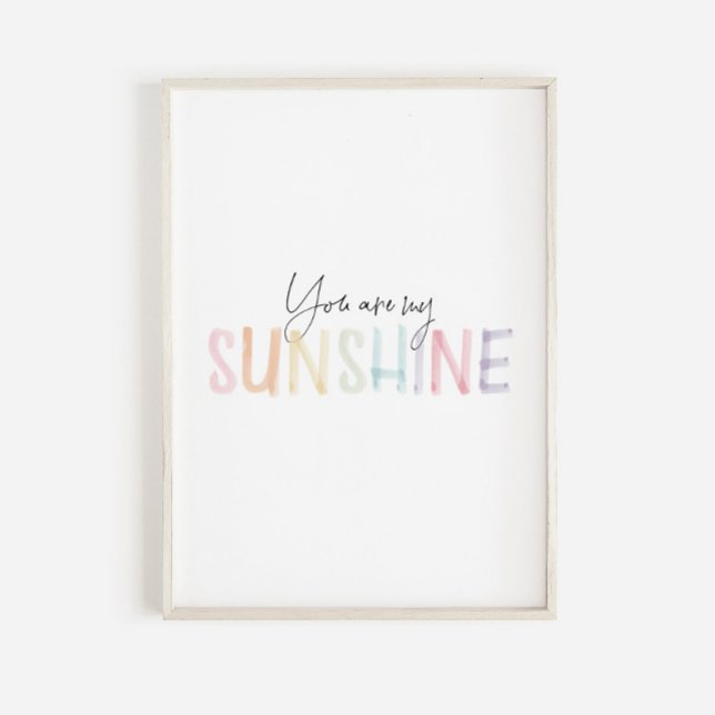 Poster Aquarelle pastel vous êtes mon empreinte d'art sol (Créateur téléchargé)