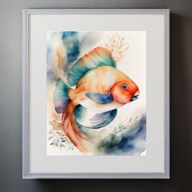 Poster Aquarelle Peinture de perroquets II (Créateur téléchargé)