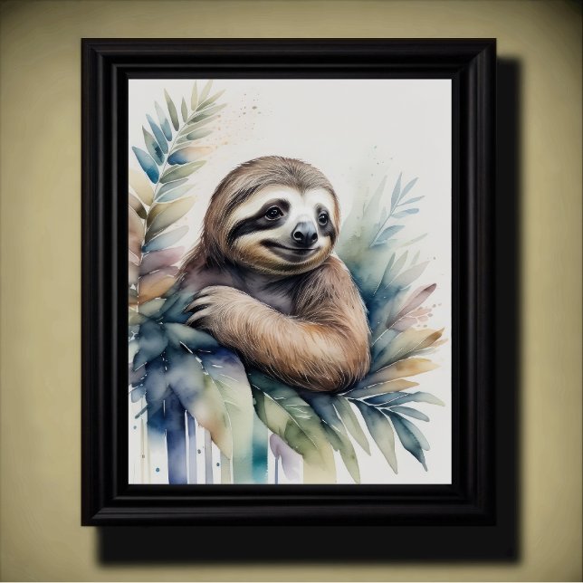 Poster Aquarelle Peinture d'une fente 5:4 (Créateur téléchargé)