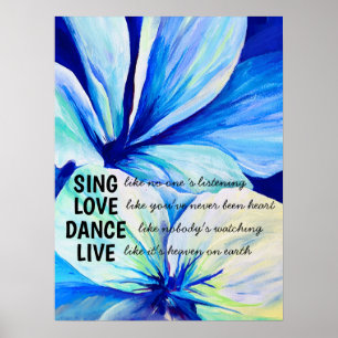 Poster Aquarelle Perse Lys Pétales Inspiration