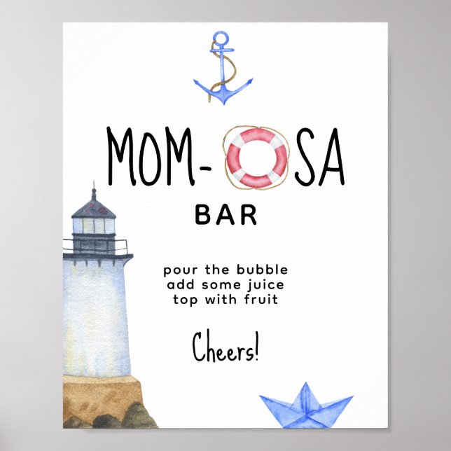 Poster Aquarelle phare - bar maman-osa (Devant)