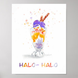Poster Aquarelle philippine/philippine Halo Halo
