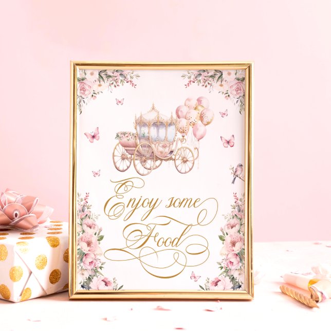 Poster Aquarelle Princesse Carrie Floral Nourriture d'ann (Créateur téléchargé)