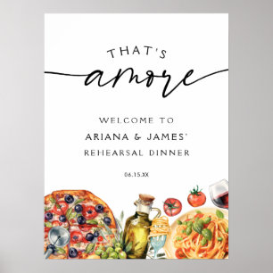 Poster Aquarelle qui plus cuisine italienne