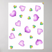 Aquarelle romantique minimaliste Coeur