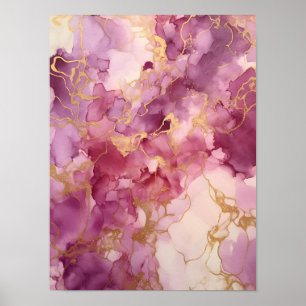 Poster Aquarelle rose