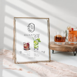 Poster Aquarelle   Signature Mariée & Salle Boisson