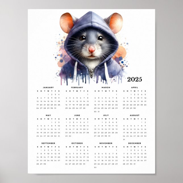 Poster Aquarelle Sweat - shirt à capuche Splash Art 2025  (Devant)