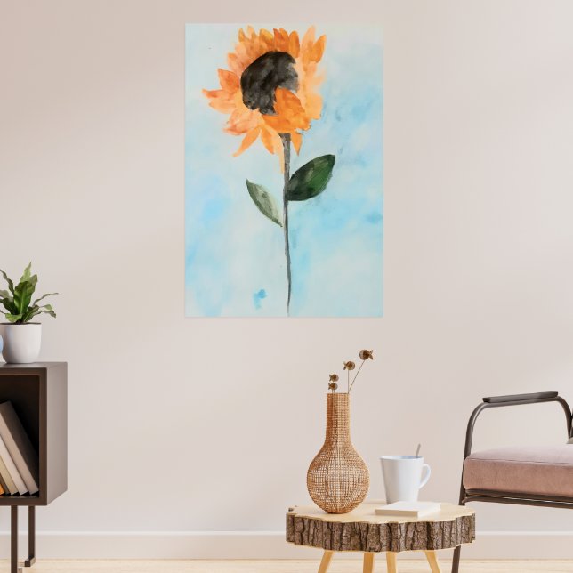 Poster aquarelle Tournesol peinture (Salon 3)