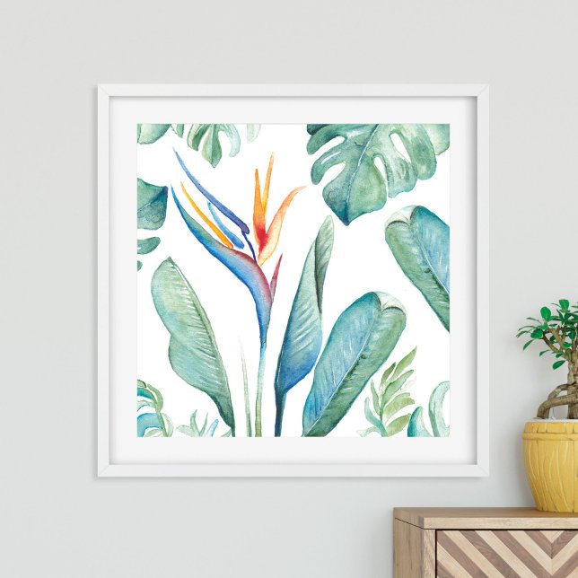 Poster Aquarelle tropicale Botaniques et verdure (Créateur téléchargé)