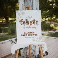 Aquarelle Western Un Petit Cowboy Baby Boy Douche