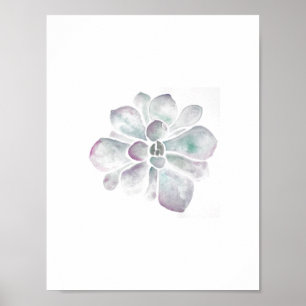 Poster Aquarelles vivantes : Pourpre et sauge