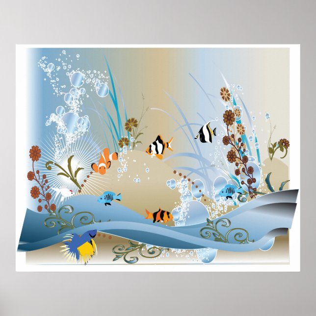 Poster Aquarium Colassal Canvas Imprimer (Devant)
