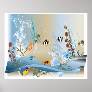 Poster Aquarium Colassal Canvas Print