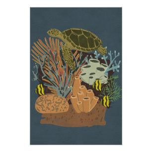 Poster Aquarium Vintage