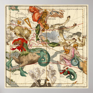 Poster Aquarius, Andromeda, Pegasus, Phoenix Et Autres