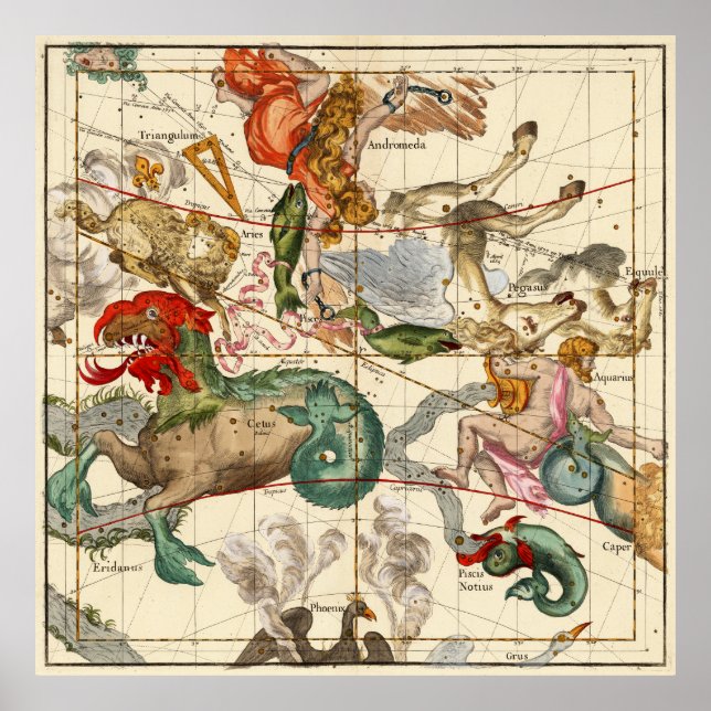 Poster Aquarius, Andromeda, Pegasus, Phoenix Et Autres (Devant)