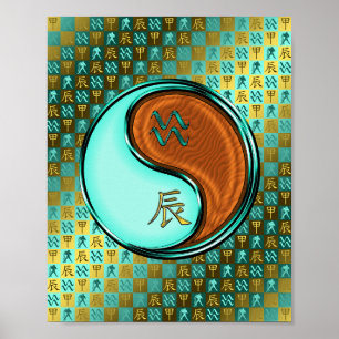 Poster Aquarius & Dragon de Bois