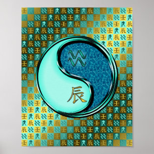 Poster Aquarius & Dragon d'eau