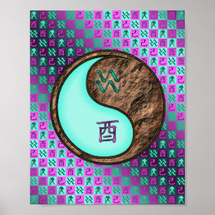 Poster Aquarius & Earth Rooster