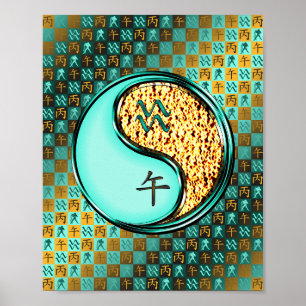 Poster Aquarius & Fire Horse