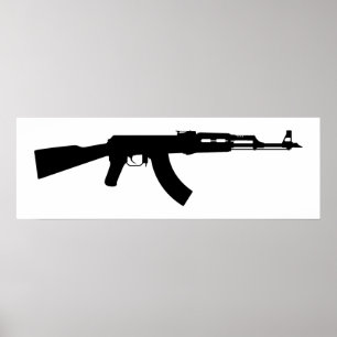 Poster AR-15 Rifle Silhouette