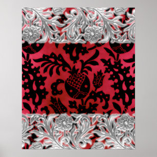 Poster Arabesque victorien, POMEGRANATE NOUVEAU