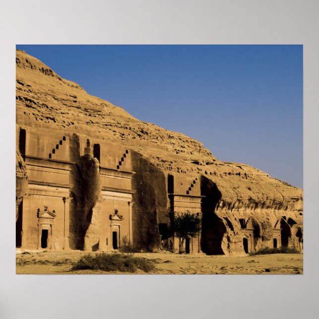 Poster Arabie Saoudite, site de Madain Saleh, antique 2 (Devant)