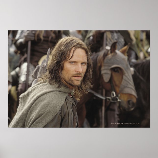 Poster Aragorn avec cheval (Devant)