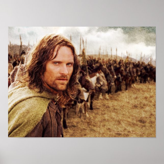 Poster Aragorn Plus Line of Horses (Devant)