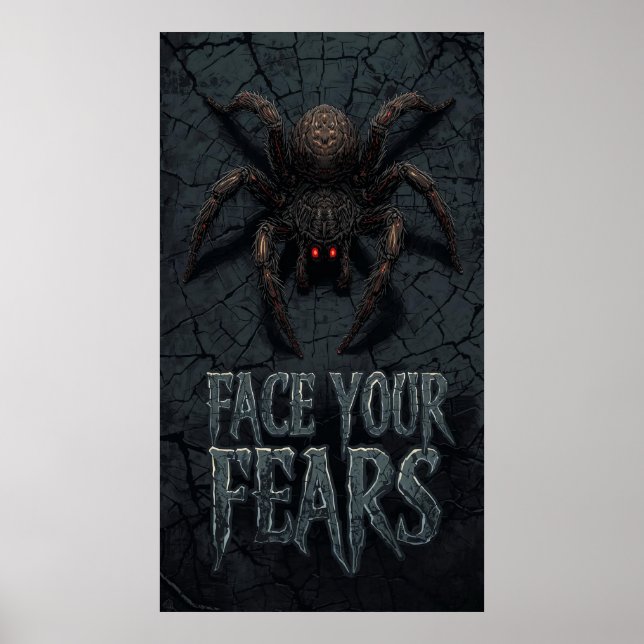Poster Araignée d'horreur gothique - Visage Déplaisant Vo (Devant)