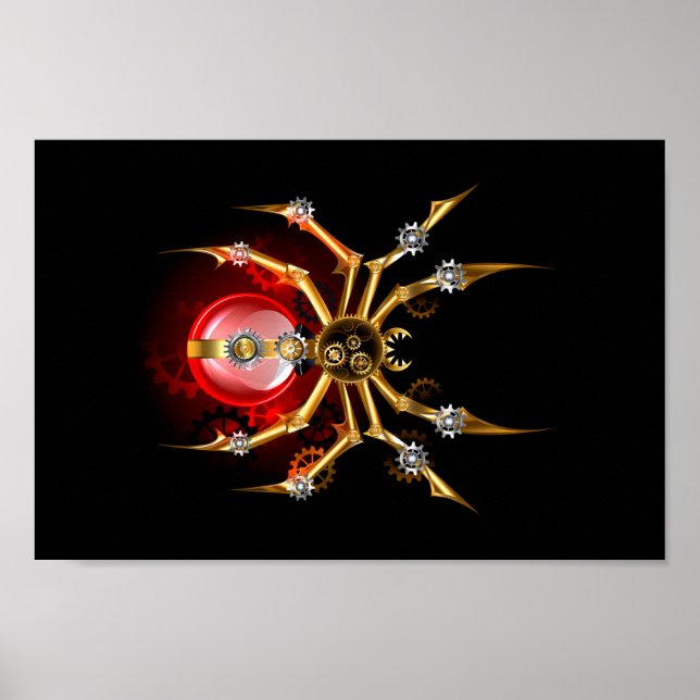 Poster Araignée en vapeur noire (Devant)