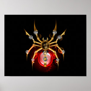 Poster Araignée en vapeur noire