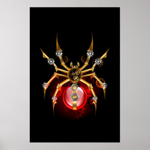 Poster Araignée en vapeur noire