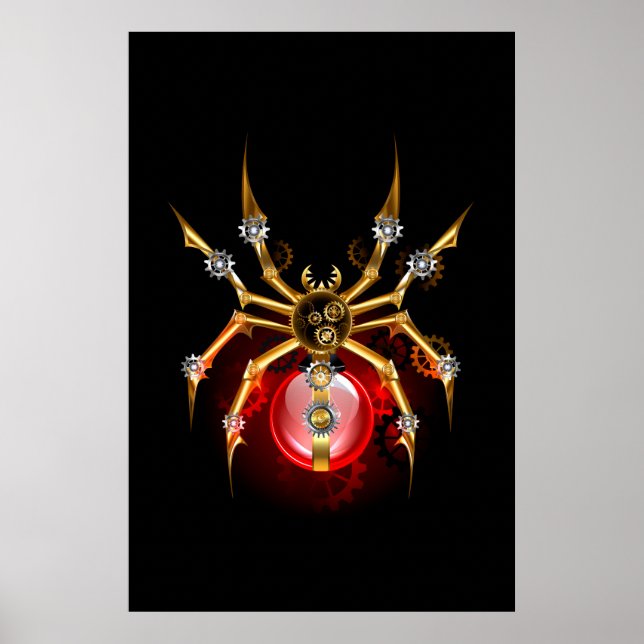 Poster Araignée en vapeur noire (Devant)