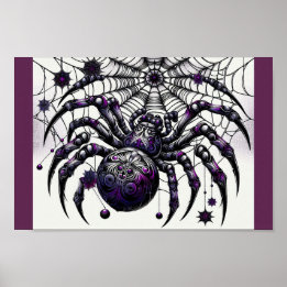 Poster Araignée gothique : Halloween Web of Intrigue