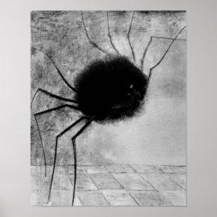 Poster Araignée souriante par Odilon Redon, Halloween Vin