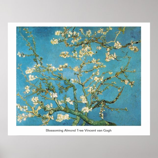 Poster Aramande en fleurs Vincent van Gogh (Devant)