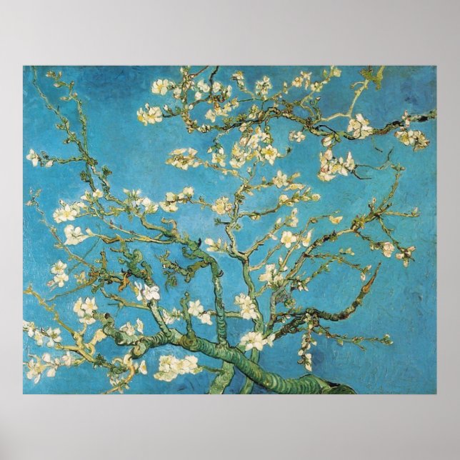 Poster Aramande en fleurs Vincent van Gogh (Devant)