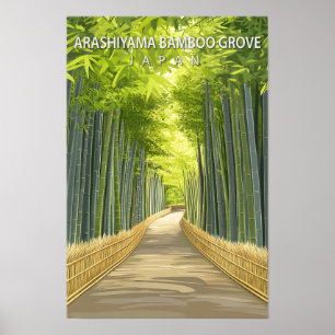 Poster Arashiyama Bamboo Grove Japon Voyage