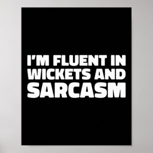Poster Arbitre de cricket - Quilleur Tsman Cricket Cricke