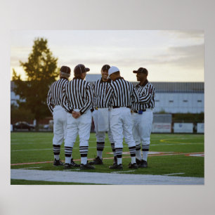 Poster Arbitre de football américain parlant sur le terra