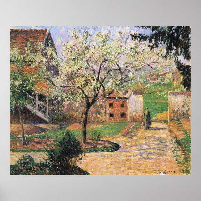 Poster Arbre à prune, Eragny Camille Pissarro (Devant)